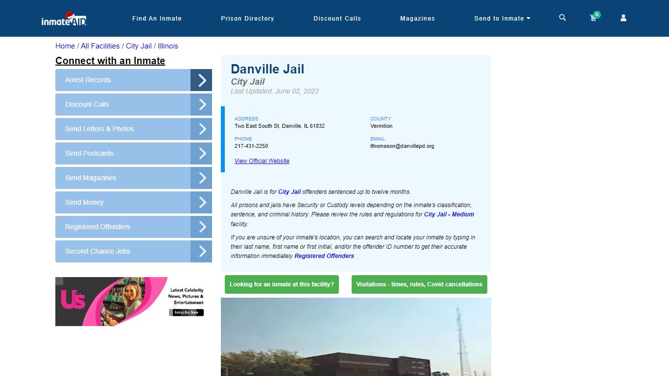 Danville Jail | Inmate Locator